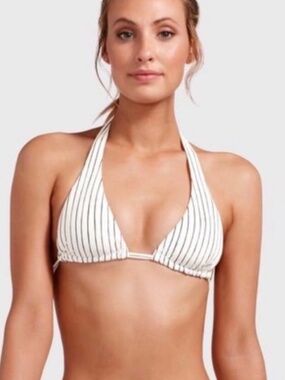 NWT Vitamin A I Talia Reversible Bolero Striped Bikini Top 6 S